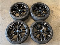 2020 2021 BMW 335i 430i 435i Factory 19 Wheels Tires OEM Semi Gloss Black 5x112